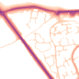 Daytime road noise heatmap for CB9 7FN