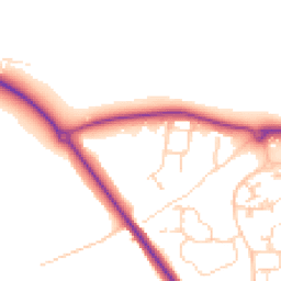 Daytime road noise heatmap for CB9 7HH