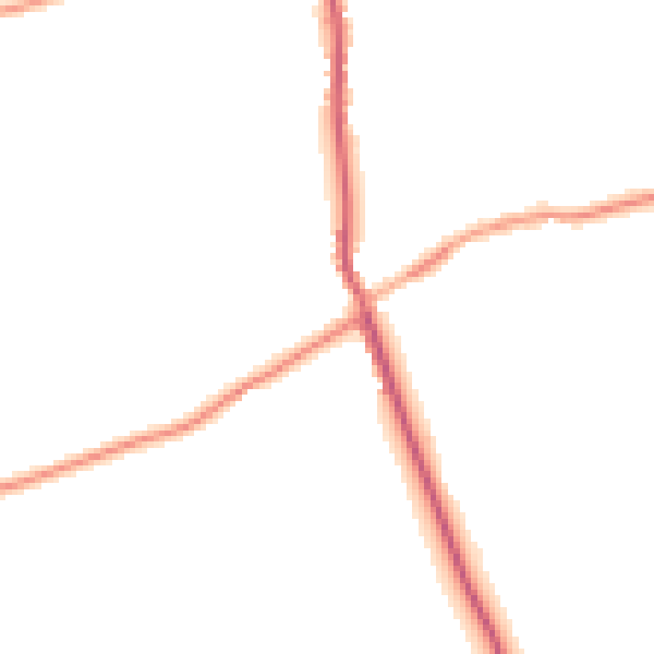 Daytime road noise heatmap for CB9 7LD