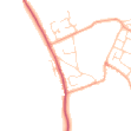 Daytime road noise heatmap for CB9 7NL