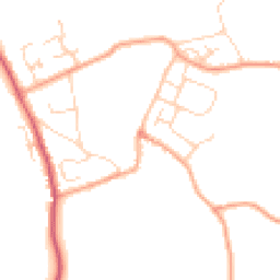 Daytime road noise heatmap for CB9 7QG