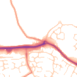 Daytime road noise heatmap for CB9 7RS