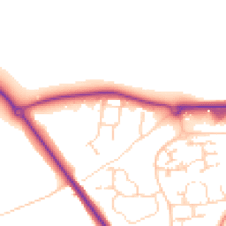 Daytime road noise heatmap for CB9 7SQ