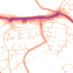 Daytime road noise heatmap for CB9 7SR