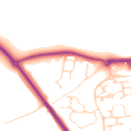Daytime road noise heatmap for CB9 7SS