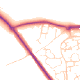 Daytime road noise heatmap for CB9 7ST