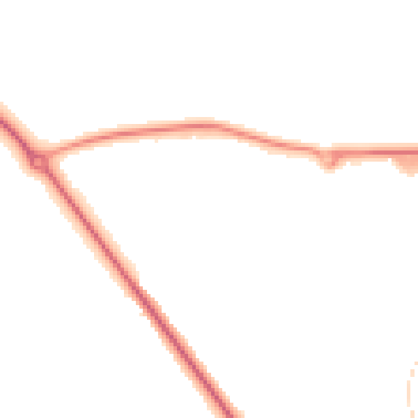 Night-time road noise heatmap for CB9 7SX