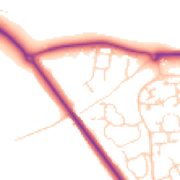 Daytime road noise heatmap for CB9 7SY