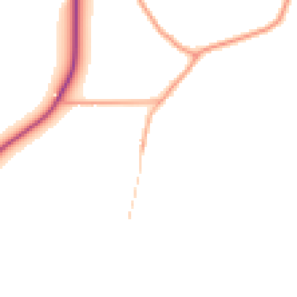 Daytime road noise heatmap for CB9 7TL