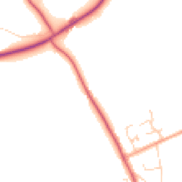 Daytime road noise heatmap for CB9 7UQ