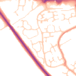 Daytime road noise heatmap for CB9 7WA