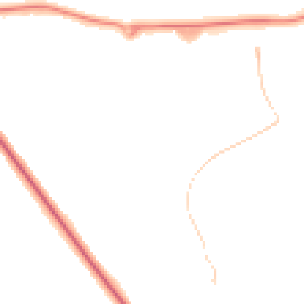 Night-time road noise heatmap for CB9 7WE