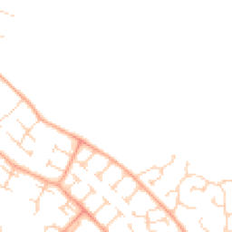 Daytime road noise heatmap for CB9 7WP