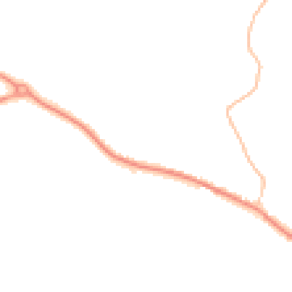 Night-time road noise heatmap for CB9 7XE