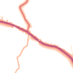 Daytime road noise heatmap for CB9 7XL