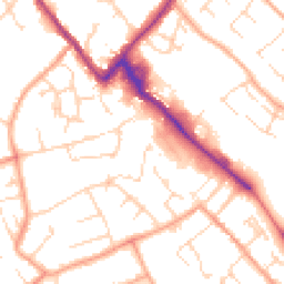 Daytime road noise heatmap for CB9 8AA