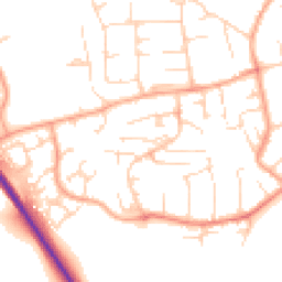 Daytime road noise heatmap for CB9 8HY