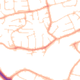 Daytime road noise heatmap for CB9 8LW