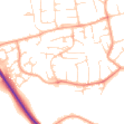 Daytime road noise heatmap for CB9 8LY
