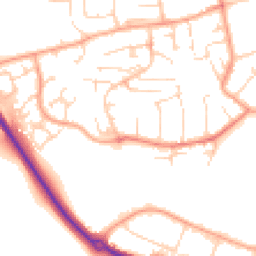 Daytime road noise heatmap for CB9 8ND
