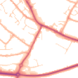 Daytime road noise heatmap for CB9 8QF