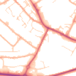 Daytime road noise heatmap for CB9 8QG