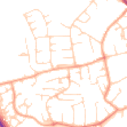 Daytime road noise heatmap for CB9 9AA