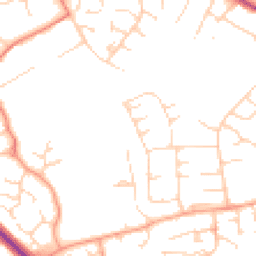 Daytime road noise heatmap for CB9 9AZ