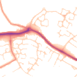 Daytime road noise heatmap for CB9 9DJ