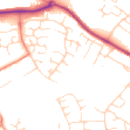 Daytime road noise heatmap for CB9 9EL