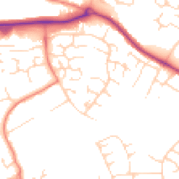Daytime road noise heatmap for CB9 9EN