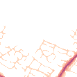 Daytime road noise heatmap for CB9 9FF