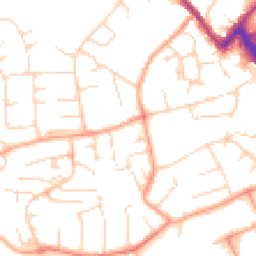 Daytime road noise heatmap for CB9 9LU