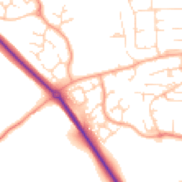 Daytime road noise heatmap for CB9 9PH