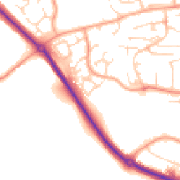 Daytime road noise heatmap for CB9 9QX