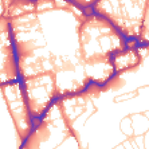 Daytime road noise heatmap for CH1 1ER
