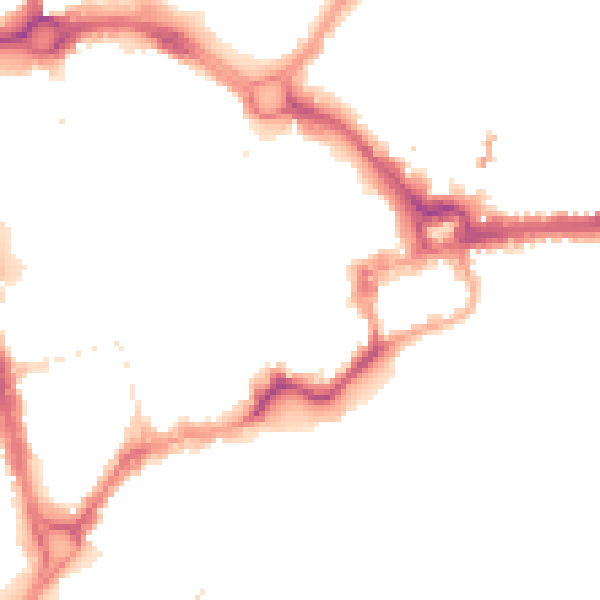 Night-time road noise heatmap for CH1 1HA