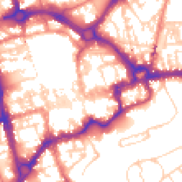 Daytime road noise heatmap for CH1 1HD