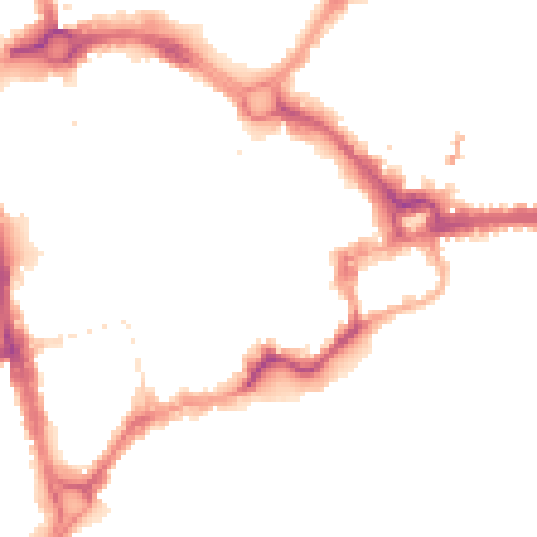 Night-time road noise heatmap for CH1 1HD