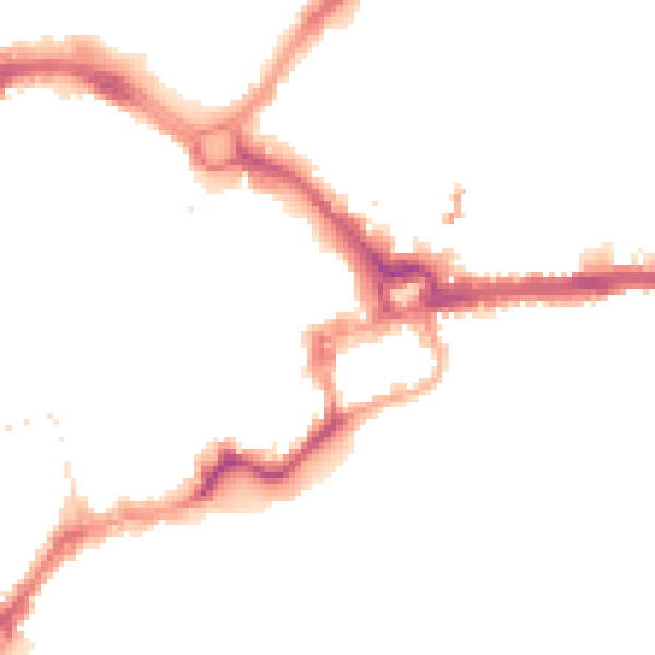 Night-time road noise heatmap for CH1 1HE