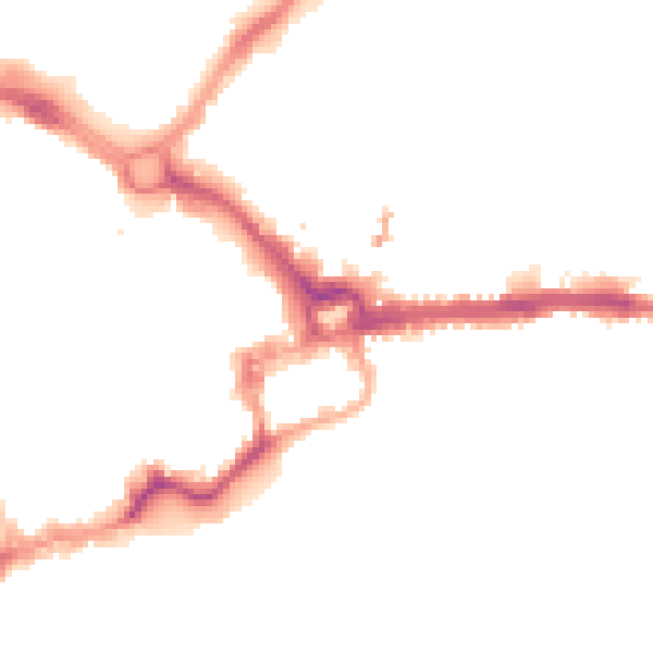 Night-time road noise heatmap for CH1 1HG