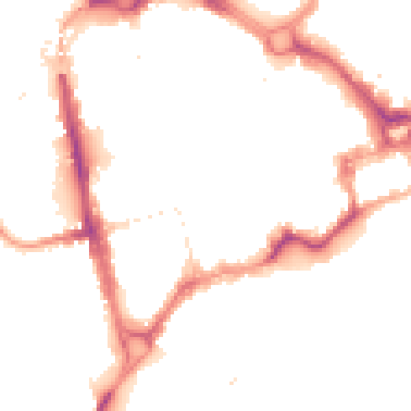 Night-time road noise heatmap for CH1 1LF