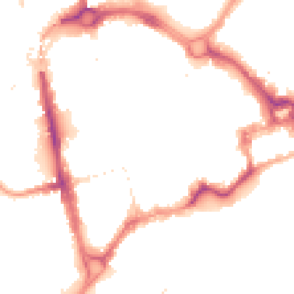 Night-time road noise heatmap for CH1 1LN