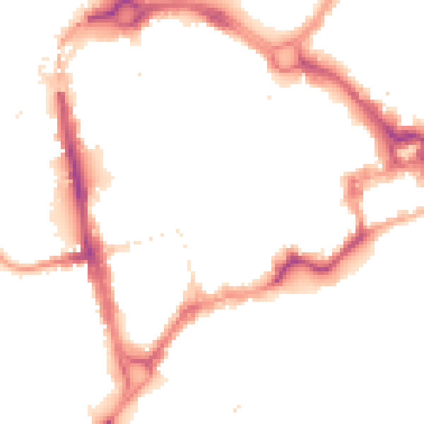 Night-time road noise heatmap for CH1 1LQ