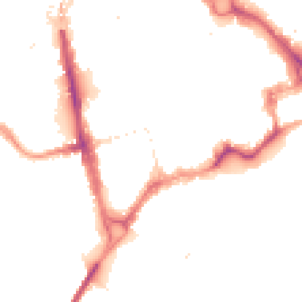 Night-time road noise heatmap for CH1 1NQ