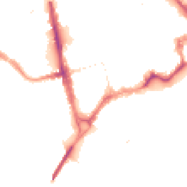 Night-time road noise heatmap for CH1 1NZ
