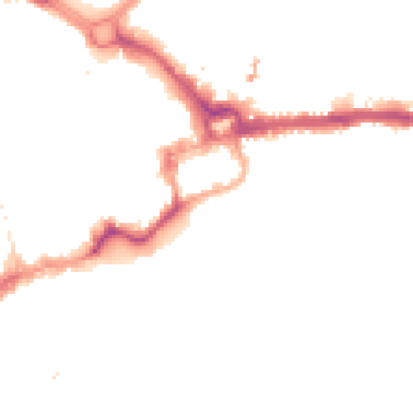 Night-time road noise heatmap for CH1 1QG