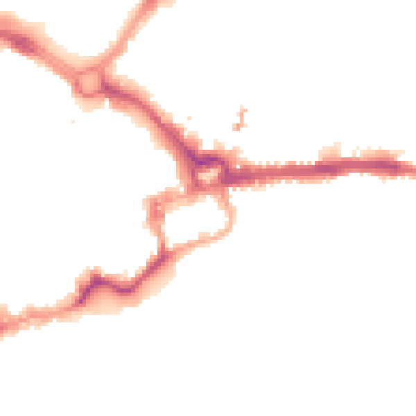 Night-time road noise heatmap for CH1 1QL