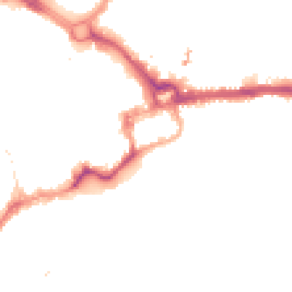 Night-time road noise heatmap for CH1 1QP