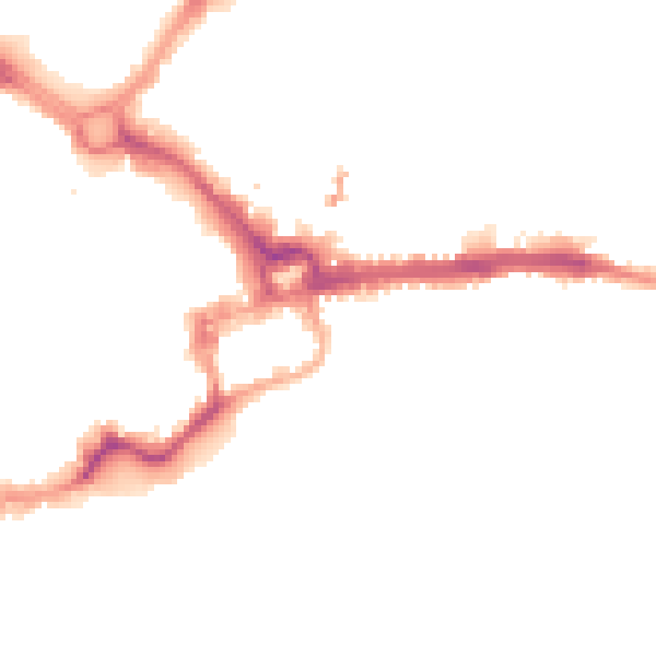 Night-time road noise heatmap for CH1 1QQ